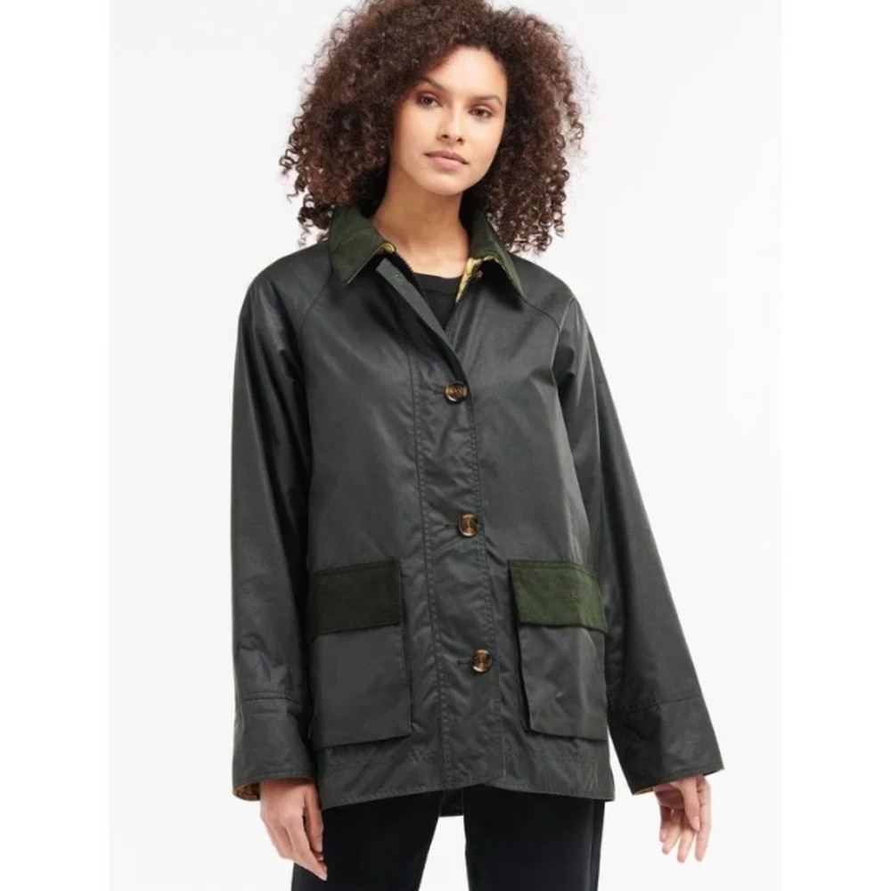 Barbour x House of Hackney Pembury Waxed Cotton Jacket Navy Blue 6